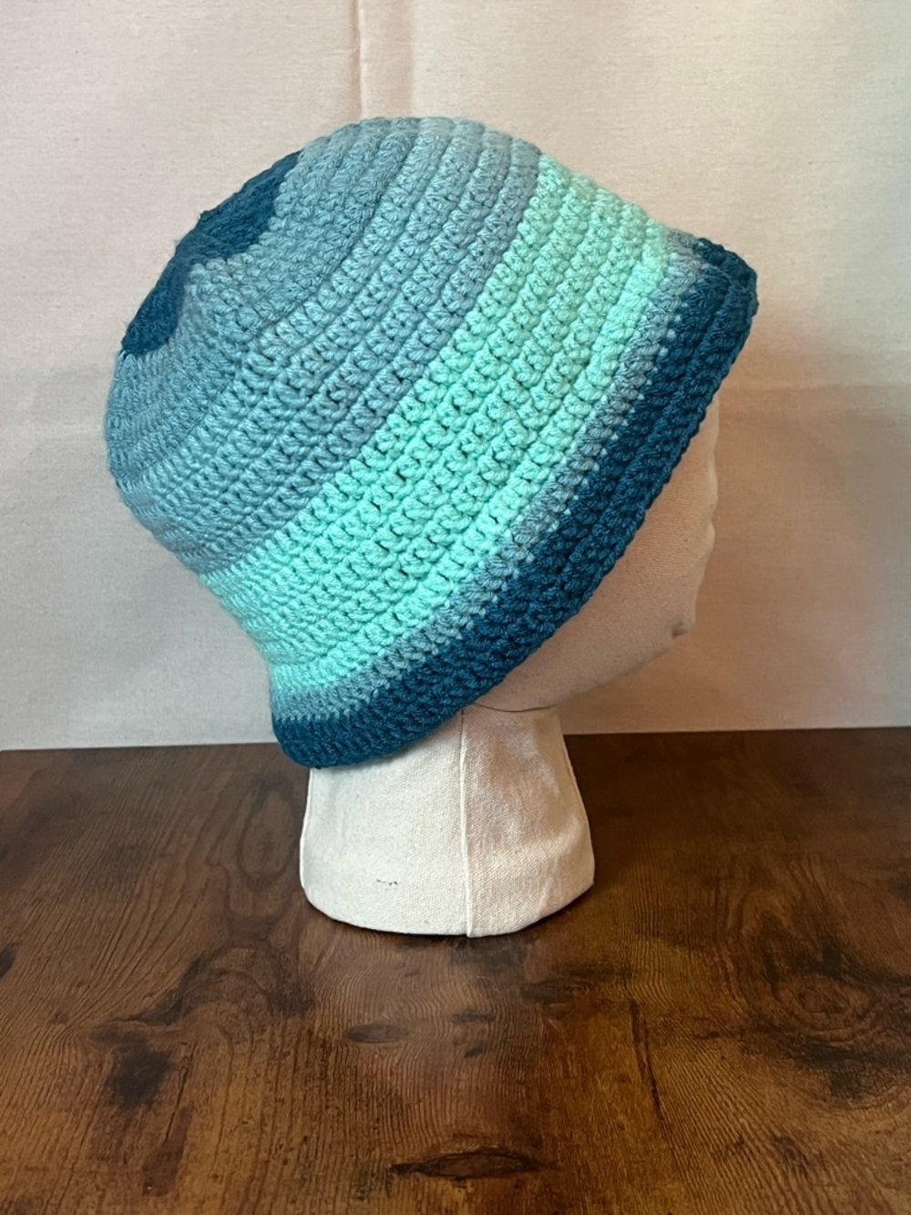 Blue Crochet Bucket Hat